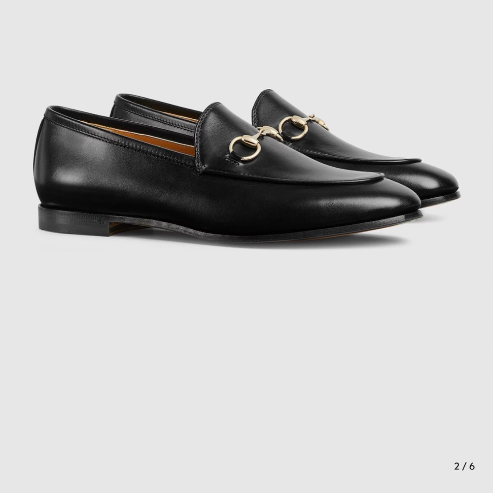 Gucci Black Leather Loafers